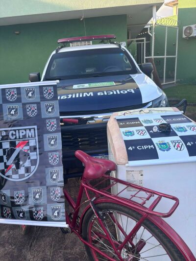 Imagem da notícia Furto de máquina de lavar e bicicleta termina com quatro presos em Chapadão do Sul